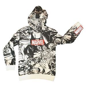 Marvel Captain America Thor Hulk Sweatshirt Kids Small Beige & Black‎ Size 8